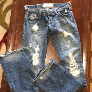 Hollister Boot Cut Destroyed Jeans
